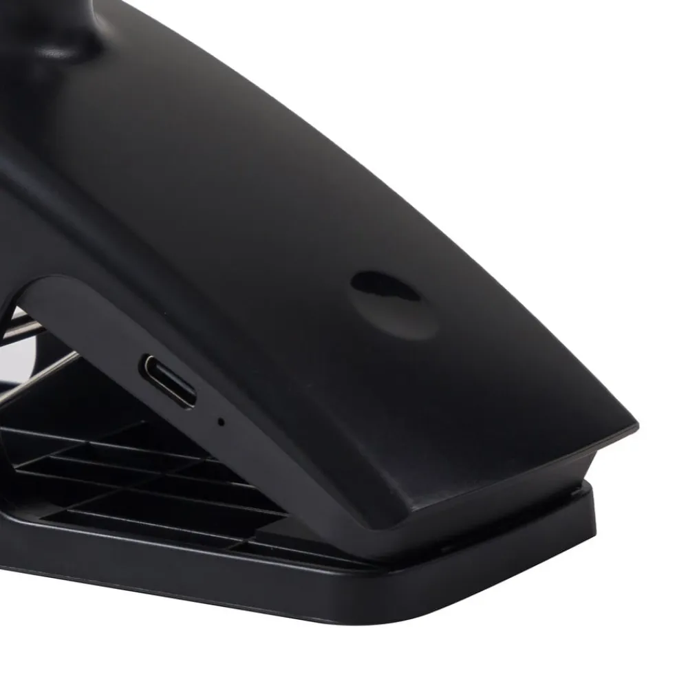 Lindby genopladelig klemmelampe Maori, sort, metal, CCT