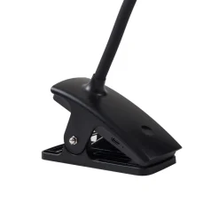 Lindby genopladelig klemmelampe Maori, sort, metal, CCT