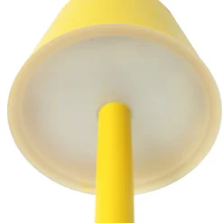 Lindby genopladelig LED-lampe Gaja, gul, USB, IP44, RGBW, dæmpbar