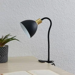 Genora klemmelampe i sort^Lindby Outlet