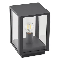 Giavanna sokkellampe, 29 cm, antracit, IP44, E27^Lindby Hot