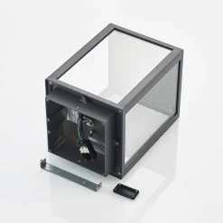 Giavanna sokkellampe, 29 cm, antracit, IP44, E27^Lindby Hot