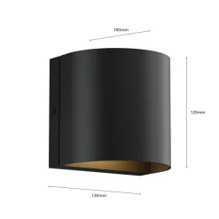 Lindby Gladis udendørs LED-væglampe