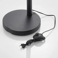 gulvlampe Abiram, sort/guld, tekstil, 70 cm^Lindby