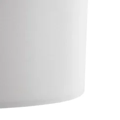 Lindby gulvlampe Adamio, Ø 45,5 cm, hvid, tekstil, stativ