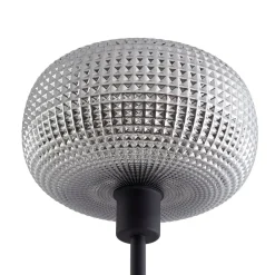 gulvlampe Aliette, sort/grå, glas, læselampe^Lindby Discount