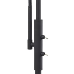 gulvlampe Aliette, sort/grå, glas, læselampe^Lindby Discount