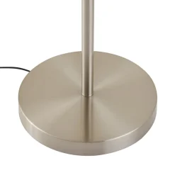 Gulvlampe Aovan, nikkelfarvet, hylde, USB-port^Lindby Outlet