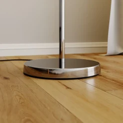 Lindby gulvlampe Benjiro, hvid, tekstil, læselampe, 150 cm