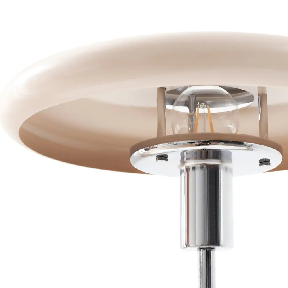 Lindby Pendellamper|Gulvlamper>gulvlampe Branford, retro, beige, metal/travertin
