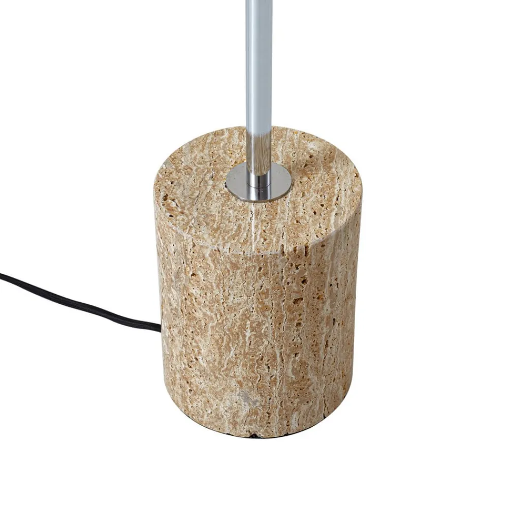 Lindby Pendellamper|Gulvlamper>gulvlampe Branford, retro, beige, metal/travertin