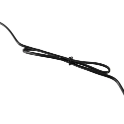 Lindby gulvlampe Charlia, hvid, valnøddetræ, højde 150 cm