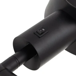 Lindby gulvlampe Corali, sort, metal, højde 176,5 cm