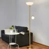 gulvlampe Elaina, læselampe, messingfarvet, 183cm E27^Lindby Clearance