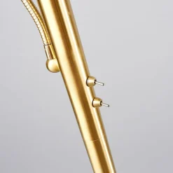 gulvlampe Elaina, læselampe, messingfarvet, 183cm E27^Lindby Clearance