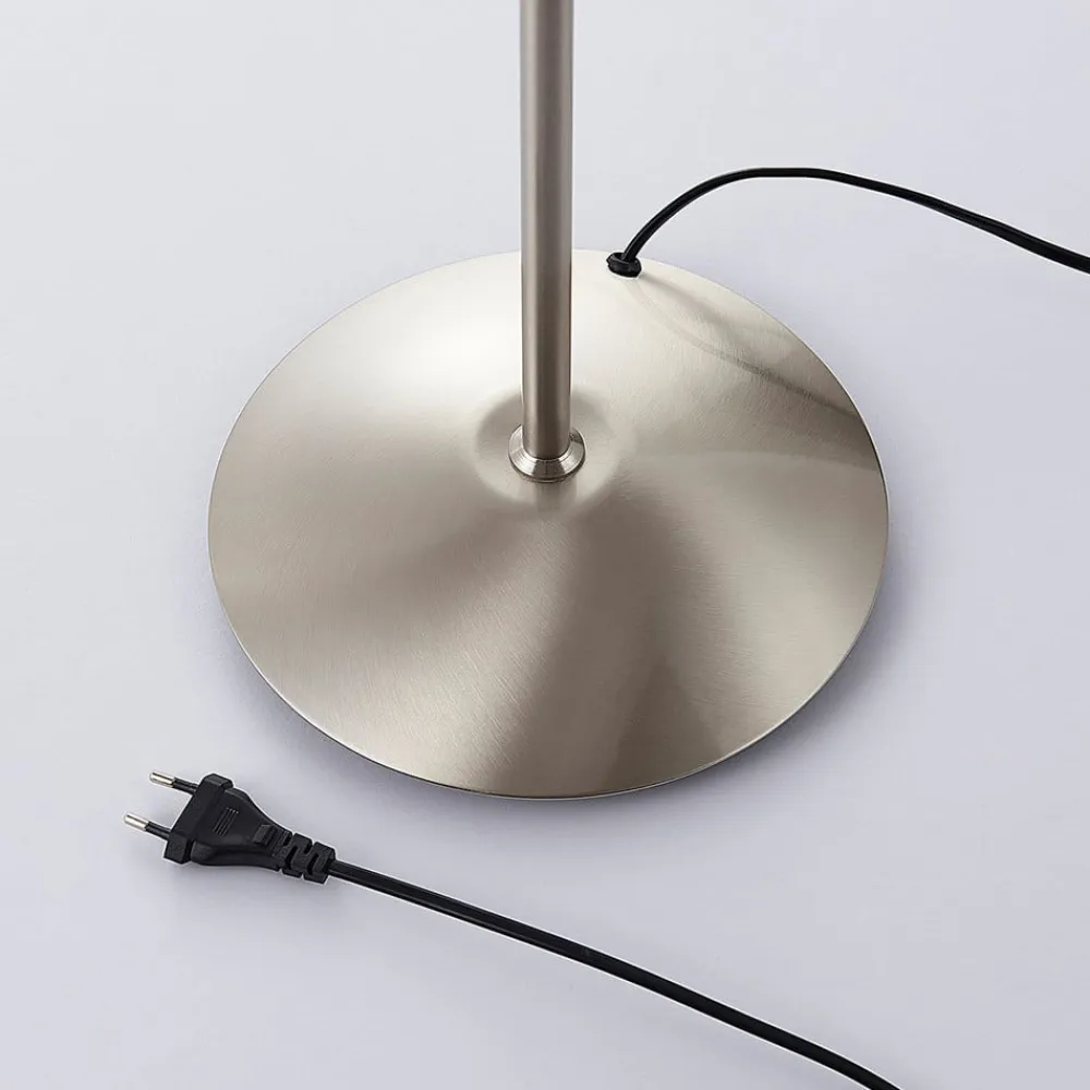 gulvlampe Gwendolin, 160 cm, nikkelfarvet, 2 lyskilder.^Lindby Clearance
