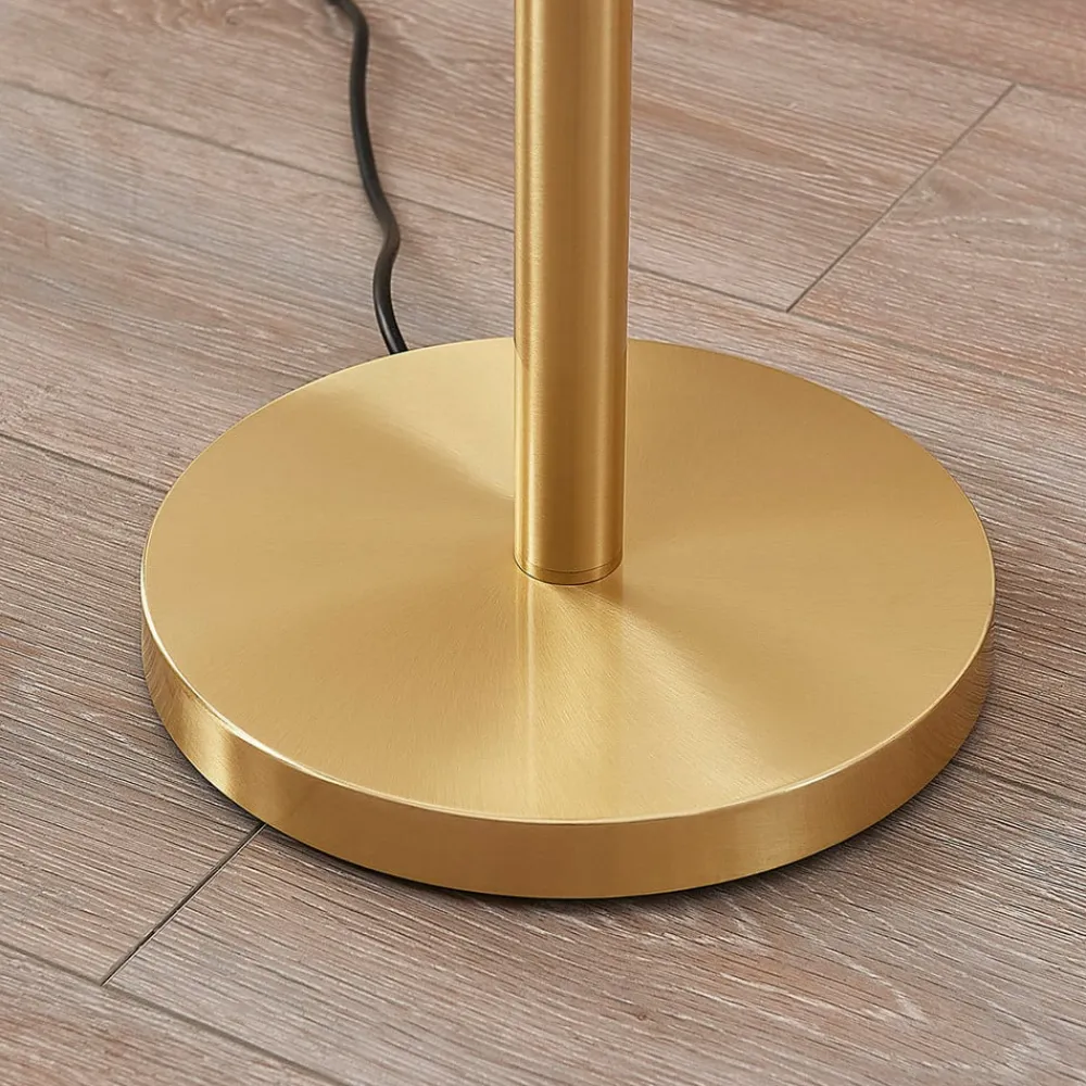 Lindby Gulvlamper|Gulvlamper>gulvlampe Ignacia, messingfarvet, glas, 180 cm, E27