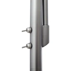 Lindby gulvlampe Jaileen, grå, tekstil, 170 cm, læselampe