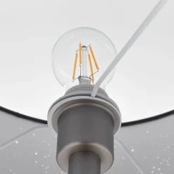 Lindby gulvlampe Jaileen, grå, tekstil, 170 cm, læselampe