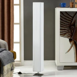 Lindby Gang|Pendellamper>gulvlampe Janno, hvid, tekstil, metal, 120 cm, E27