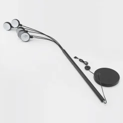 Lindby gulvlampe Jewa, sort, metal, 5 lyskilder, E14