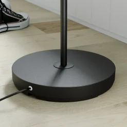 gulvlampe Karoli, sort, 156 cm, metal, fleksibel arm^Lindby Discount