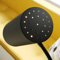 gulvlampe Karoli, sort, 156 cm, metal, fleksibel arm^Lindby Discount