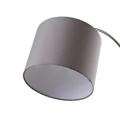 gulvlampe Keriba, nikkel/taupe, stof, 150 cm, E27^Lindby