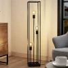 gulvlampe Krisha, sort, metal, 3 lyskilder, E27^Lindby Outlet