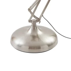 gulvlampe Leia, sølv, metal, 180 cm, drejelig, E27^Lindby