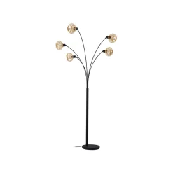 Lindby gulvlampe Lielle, naturlig bambus, 5 lyskilder, 190 cm