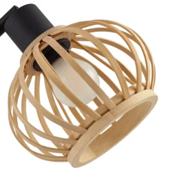 Lindby gulvlampe Lielle, naturlig bambus, 5 lyskilder, 190 cm