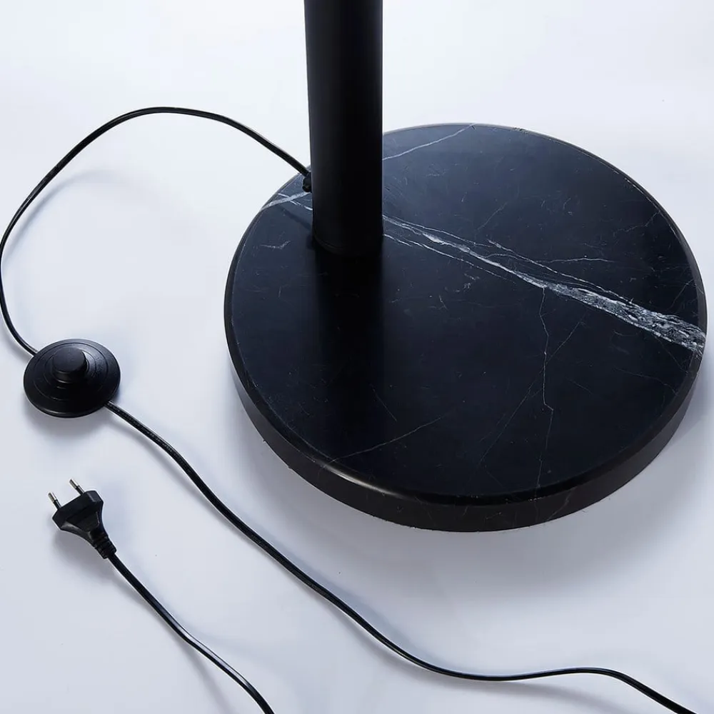 gulvlampe Lira, 5 lyskilder, højde 205 cm, sort, guld^Lindby Best