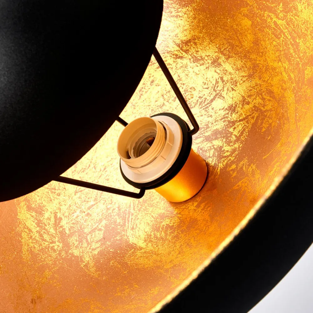 gulvlampe Mineva. sort/guld, metal, højde 180 cm^Lindby Outlet