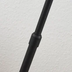 Lindby gulvlampe Muriel, 1 lyskilde, sort/guld, metal