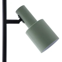 Lindby gulvlampe Ovelia, grøn/sort, metal, E27