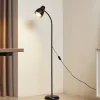 gulvlampe Tebbi, sort, metal, højde 150 cm^Lindby New