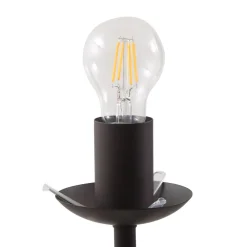 Lindby gulvlampe Valentina, E27, røggrå, glas, 150 cm