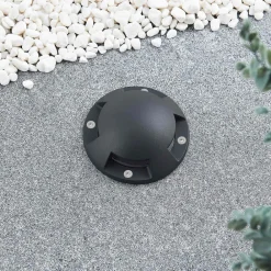 Lindby Terrassebelysning|Nedgravet Udebelysning>gulv-spotlight med LED Huban, 15 cm, 4 lyskilder, antracit