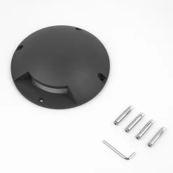 Lindby gulv-spotlight med LED Cormac, 1 lyskilde, Ø 21 cm, IP67