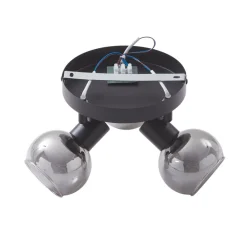 Lindby Hedvig loftlampe, rund, sort, 3 lyskilder.