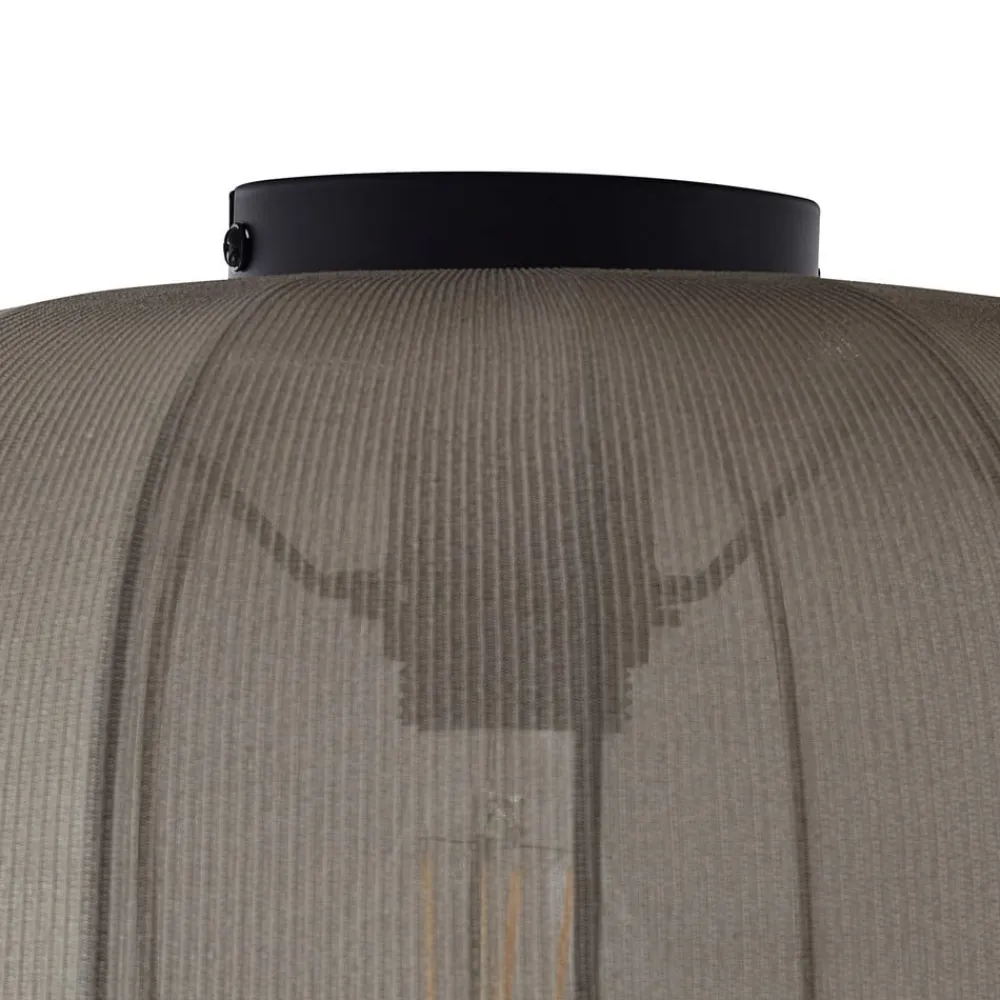 Helin loftlampe, grå, stof, Ø 35 cm^Lindby New