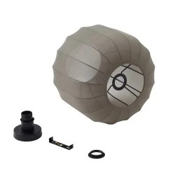 Helin loftlampe, grå, stof, Ø 35 cm^Lindby New