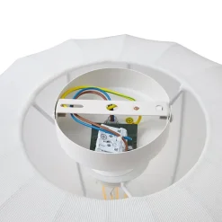 Helin loftlampe, hvid, stof, Ø 35 cm^Lindby Discount