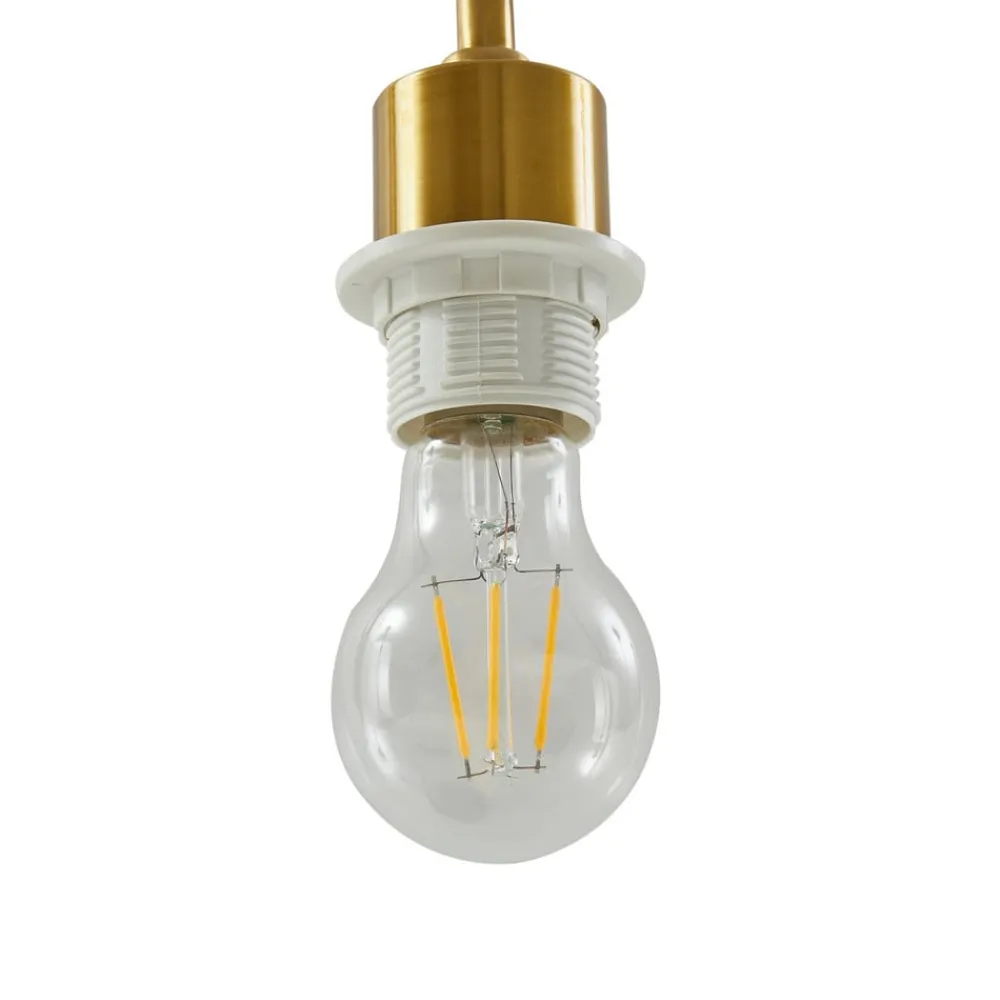 Lindby Hillary bordlampe, sort/guld, marmor, 49 cm