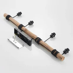 Lindby hængelampe Amilia, stof, 4 lyskilder, grå/beige, E27