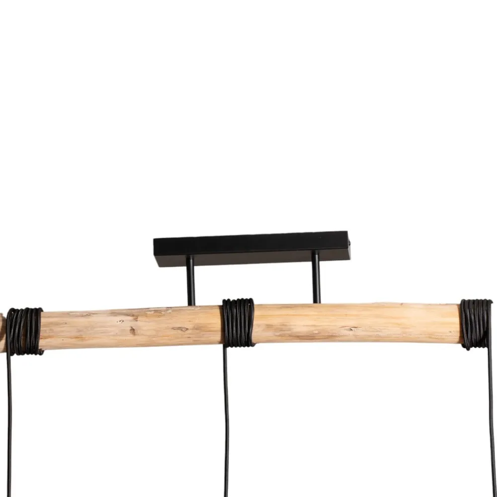 Lindby Hængelampe Amilia, stof, 3 lyskilder, rød/grå/sort