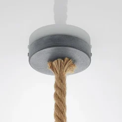 hængelampe Chaby, Ø 29 cm, 1 lyskilde, metal, reb^Lindby Online