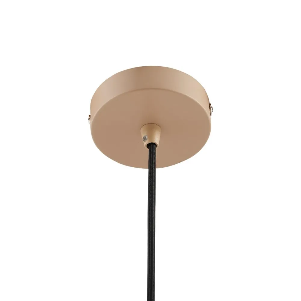 Lindby hængelampe Clarine, beige, Ø 50 cm, metal