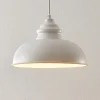 Lindby Gang|Pendellamper>hængelampe Cliona, hvid, metal, Ø 31 cm, E27